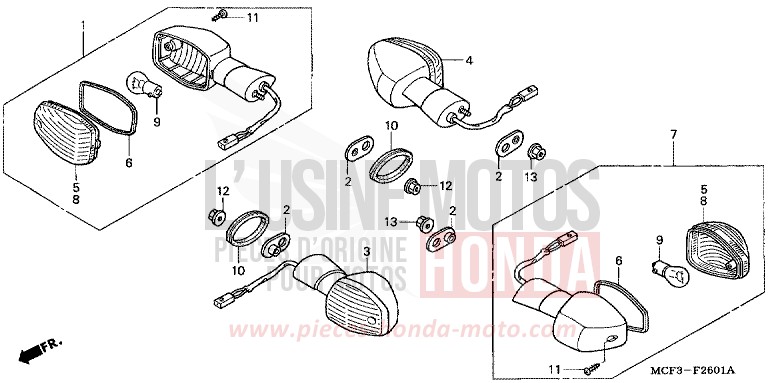 CLIGNOTANT (VTR1000SP2/3-E/ED/F/U) (VTR1000SP4/5/6) de VTR1000 SP-2 BLACK (NH1E) 2005